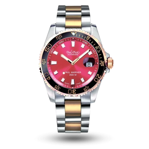 Paul Picot Paul Mariner III Rose, Bicolore Or jaune 18k sur Bracelet métal – P4352.SRG.CN.4004.9624