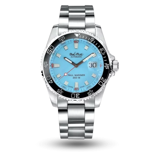 Paul Picot Paul Mariner S Tutti Frutti Limited Edition Bleu clair, Bracelet métal – P4352.SG.CN.4000.2636