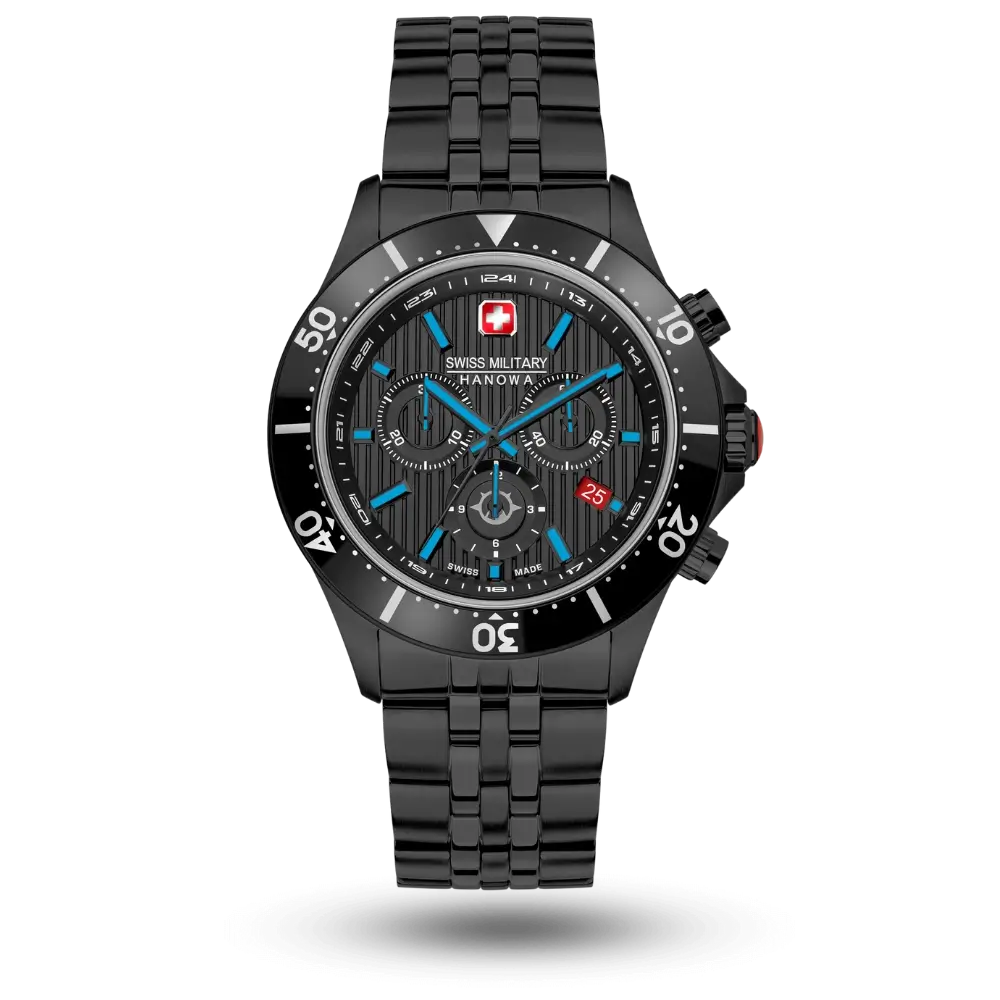 Montre Swiss Military Hanowa Flagship X Chrono Noir, PVD noir – SMWGI2100730