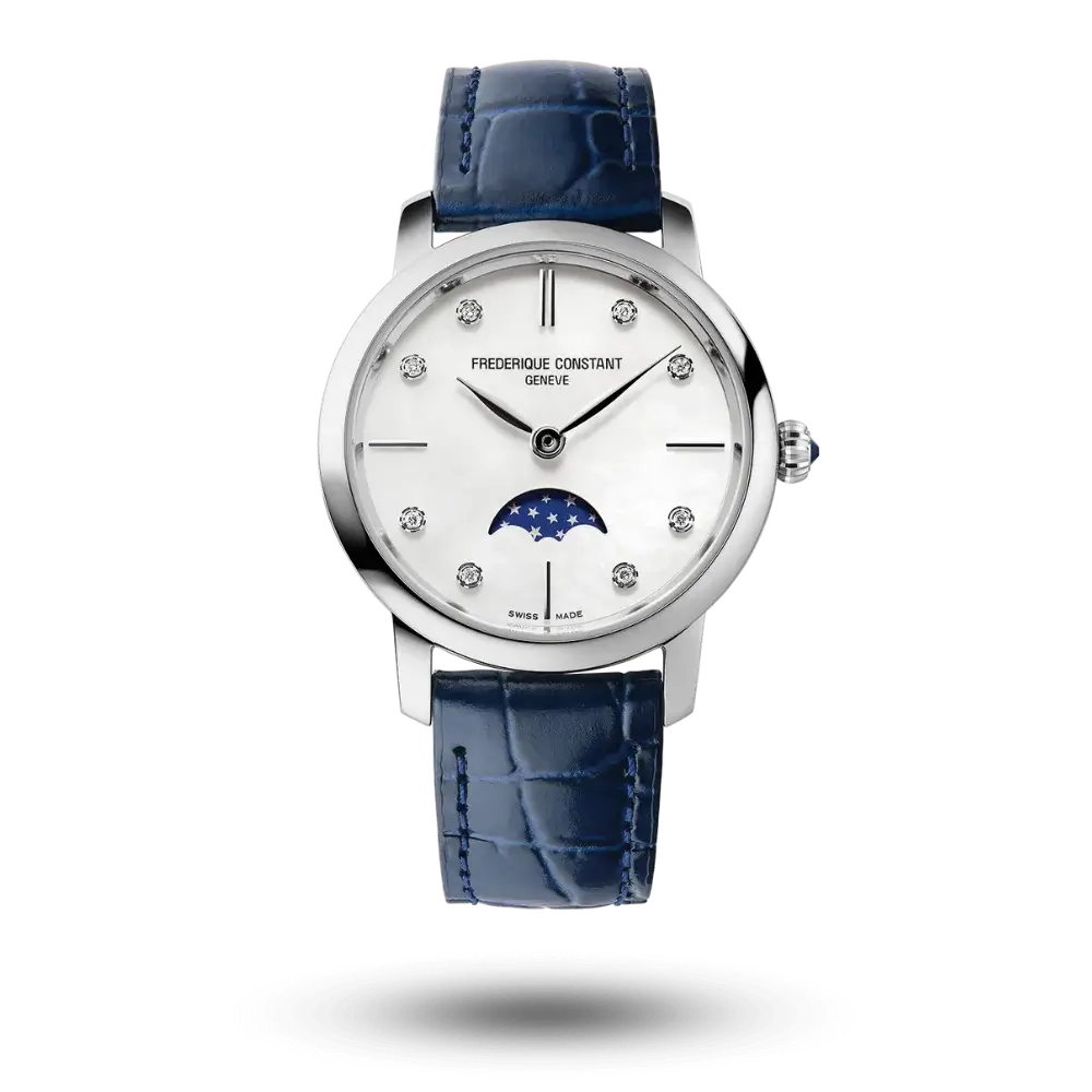 Montre Frederique Constant Slimline Ladies Moonphase Diamond - FC-206MPWD1S6