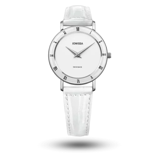 Montre Jowissa Roma Ø30mm Blanc sur Bracelet cuir blanc – J2.274.M