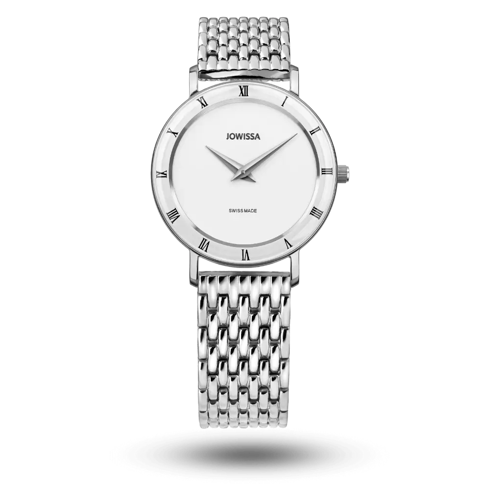 Montre Jowissa Roma Ø30mm Blanc sur Bracelet métal - J2.289.M