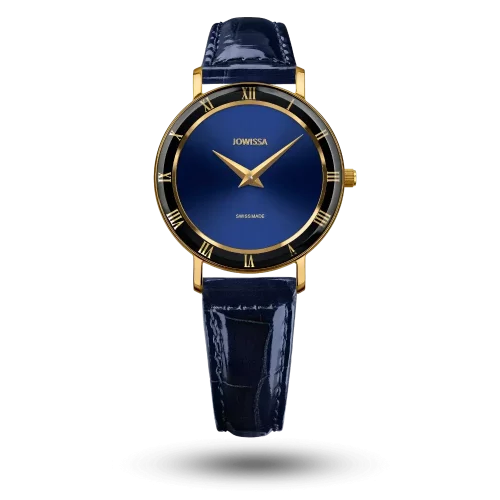 Montre Jowissa Roma Ø30mm Bleu sur Bracelet cuir bleu – J2.271.M