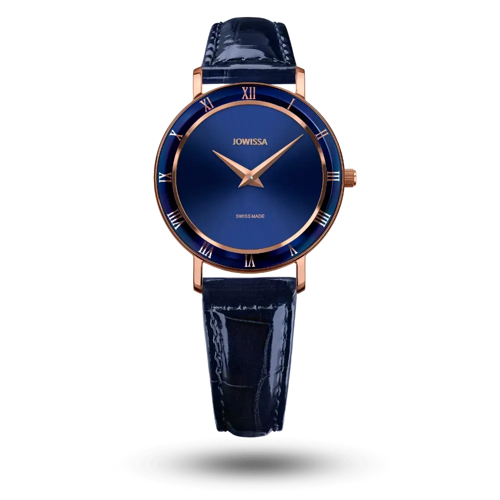 Montre Jowissa Roma Ø30mm Bleu sur Bracelet cuir bleu - J2.313.M