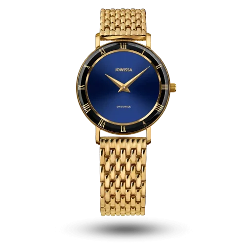 Montre Jowissa Roma Ø30mm Bleu sur Bracelet métal doré – J2.290.M
