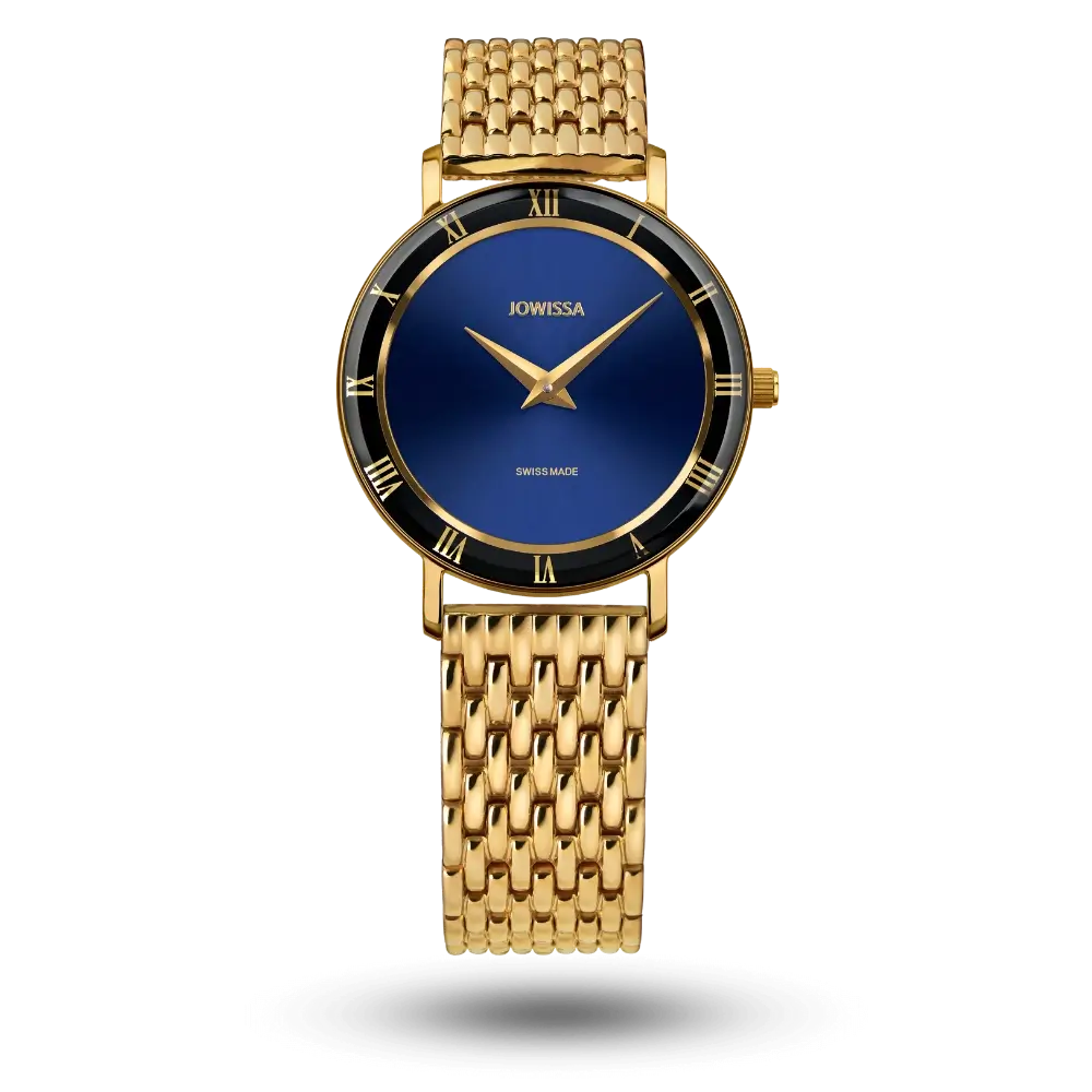 Montre Jowissa Roma Ø30mm Bleu sur Bracelet métal doré – J2.290.M