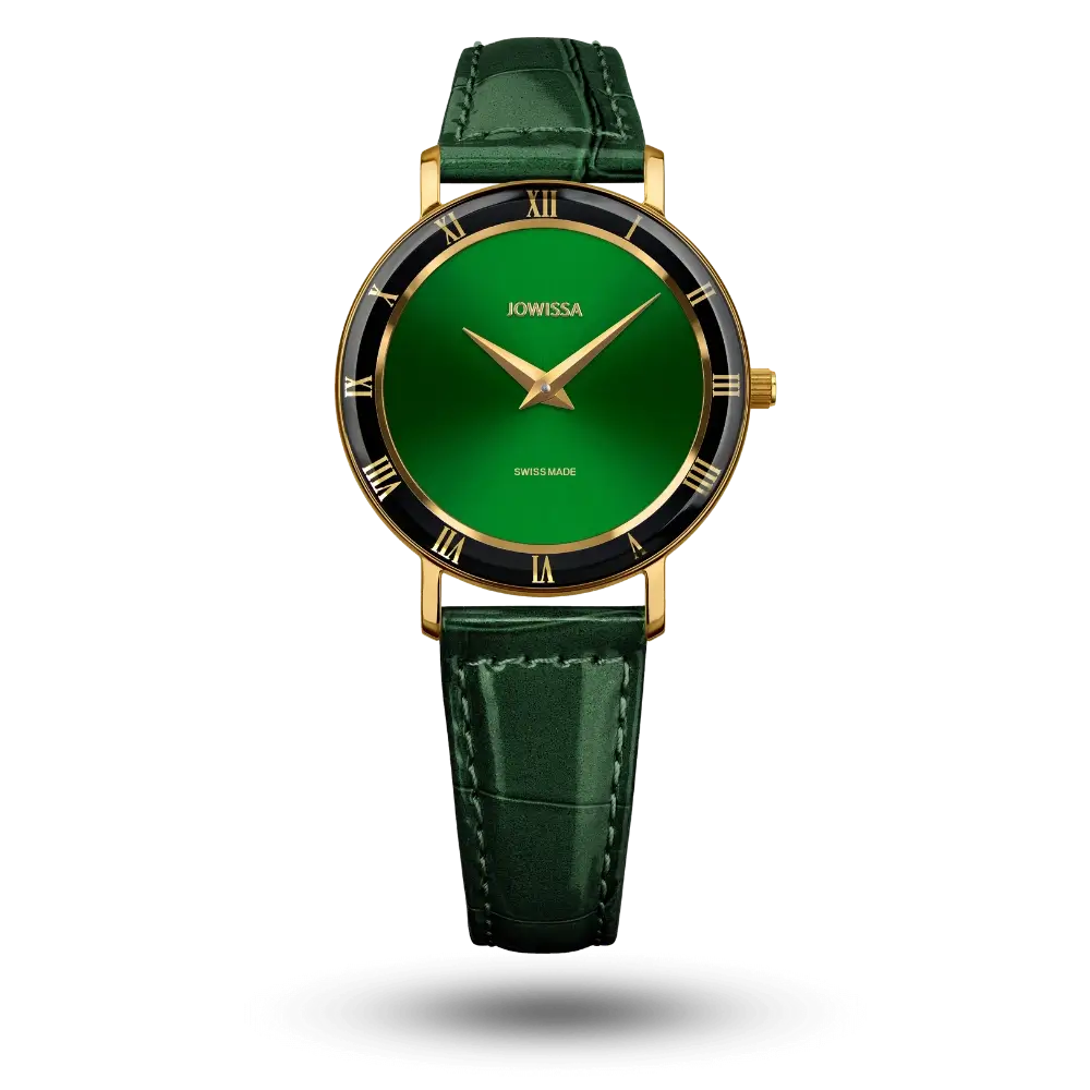 Montre Jowissa Roma Ø30mm Vert sur Bracelet cuir vert – J2.273.M