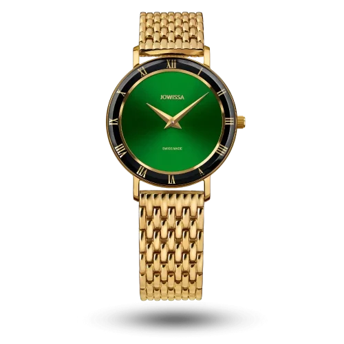 Montre Jowissa Roma Ø30mm Vert sur Bracelet métal doré – J2.292.M