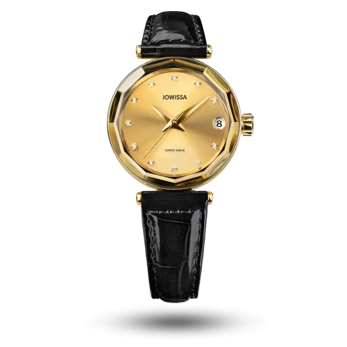 Montre Jowissa Safira 12 Automatic Doré sur bracelet cuir – J1.279.M