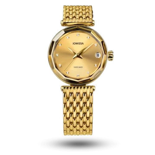 Montre Jowissa Safira 12 Automatic Doré sur bracelet métal doré – J1.282.M