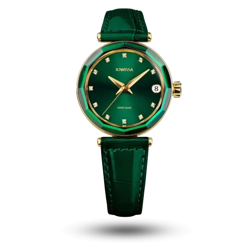Montre Jowissa Safira 12 Automatic Vert sur bracelet cuir – J1.281.M