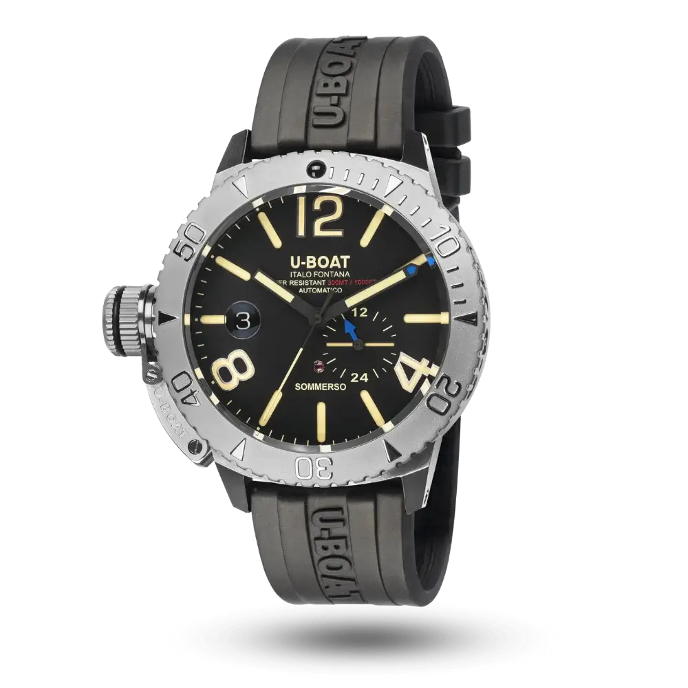 U-Boat Sommerso 46mm, Bracelet caoutchouc – 9007/A