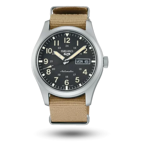 Seiko 5 Sports Field Automatique Day-Date Beige Nato – SRPG35K1