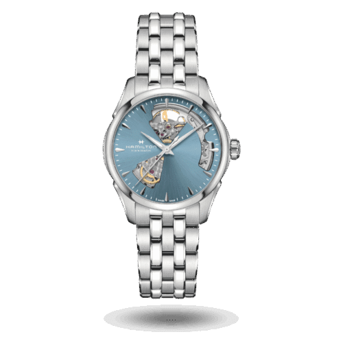 Hamilton Jazzmaster Open Heart Lady Auto Bleu clair - H32215140